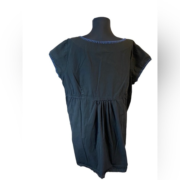 Simply Be Black Embroidered Tunic Dress With Pockets - Picture 9 of 16